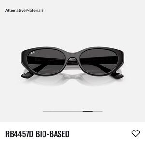 Ray-Ban Black Cat-Eye Sunglasses with Tan Case